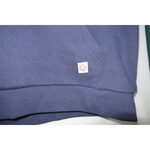 Marine Layer Archive Cloud 9 Sweatshirt Hoodie Colorblock Navy Green Small NEW - Picture 5 of 10